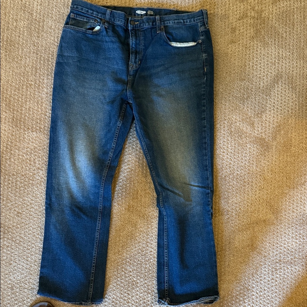 Old Navy Men's Dark Blue Straight Jeans